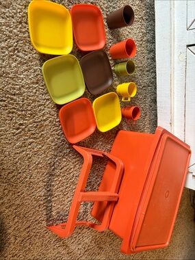 Tupperware Kids Play Set in Orange, Yellow, Green, Brown